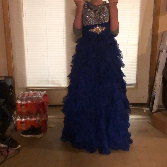 Royal Blue Pageant Dress - Picture 2 of 2